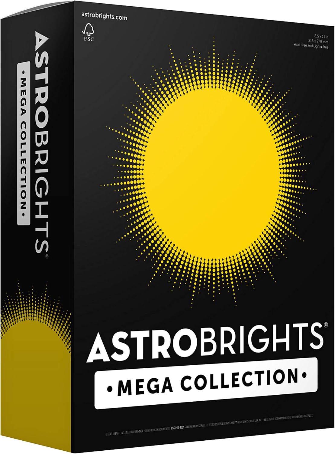 Astrobrights Mega Collection, Colored Cardstock, Bright Yellow, 320 Sheets, 65 lb/176 gsm, 8.5" x 11" - MORE SHEETS! (91625) Astrobrights Mega Collection, Colored Cardstock, Bright Yellow, 320 Sheets, 65 lb/176 gsm, 8.5" x 11" - MORE SHEETS! (91625)