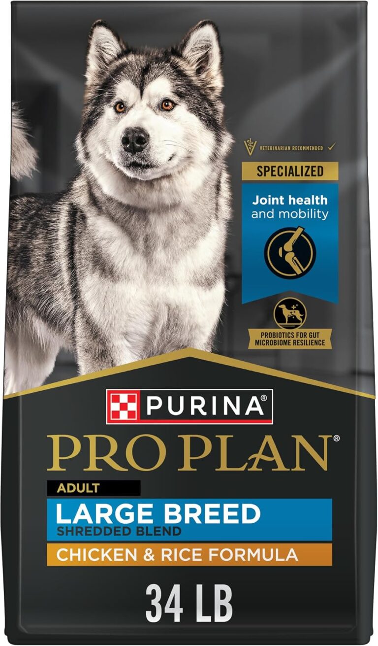 Purina Pro Plan Joint Health for Dogs, Large Breed Dog Food Dry, Shredded Blend Chicken & Rice Formula - 34 lb. Bag