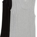 Amazon Essentials Men's Lightweight Breathable Cotton Slim Fit Tank Undershirts, Pack of 6