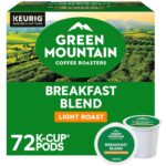 Green Mountain Coffee Roasters Breakfast Blend, Single-Serve Keurig K-Cup Pods, Light Roast Coffee Pods, 72 Count
