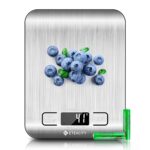 Etekcity Food Kitchen Scale, Digital Grams and Ounces for Weight Loss, Baking, Cooking, Keto and Meal Prep, LCD Display, Medium, 304 Stainless Steel