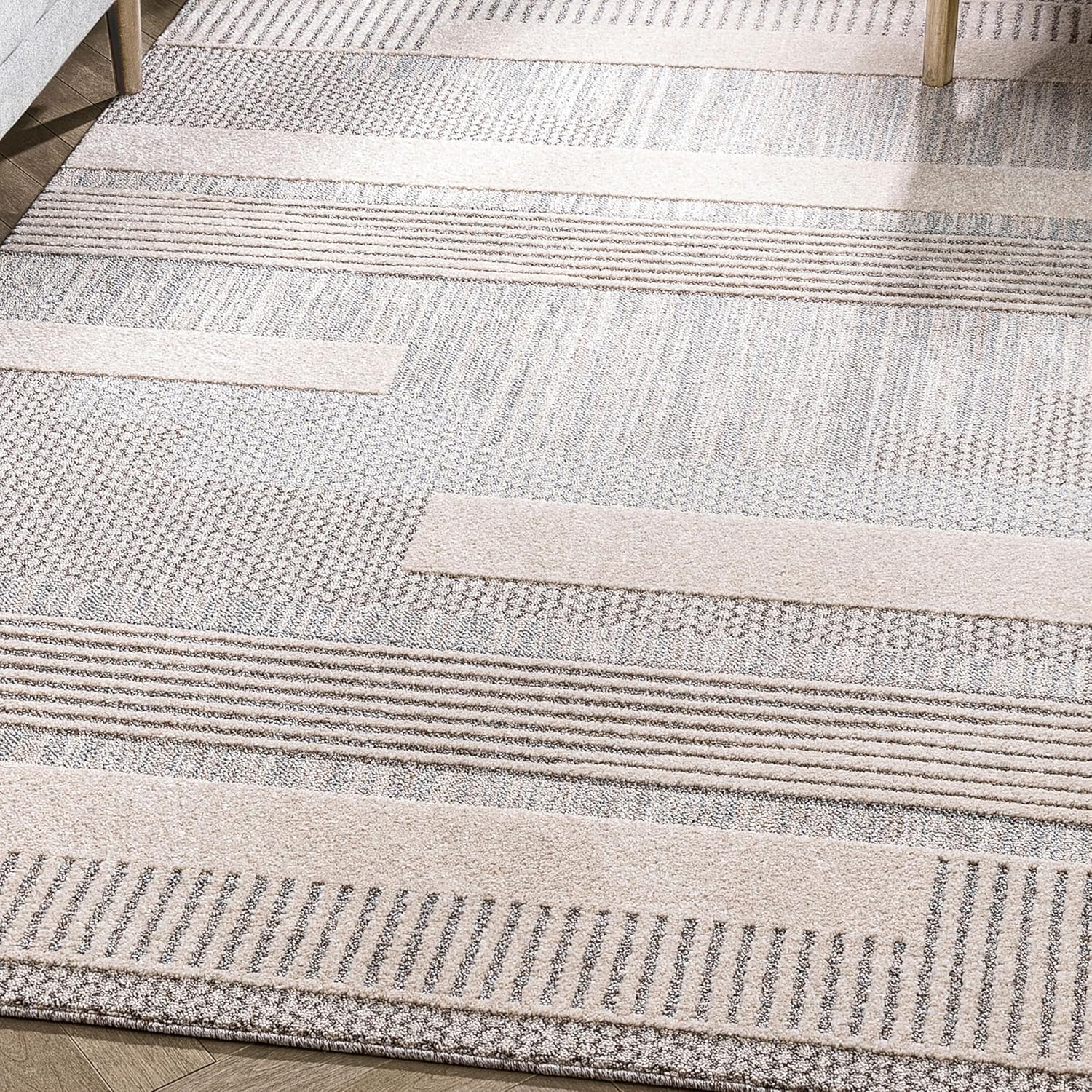 Well Woven Harlow Collection Briar Beige - Modern Tribal Minimalist Geometric 5x7 Area Rug - Ideal for Living Room, Dining Room & Bedroom - Durable, Stain Resistant & Easy to Clean Well Woven Harlow Collection Briar Beige - Modern Tribal Minimalist Geometric 5x7 Area Rug - Ideal for Living Room, Dining Room & Bedroom - Durable, Stain Resistant & Easy to Clean